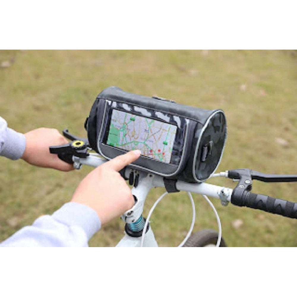 Trade Shop - Borsa Manubrio Bicicletta Bici Tasca Touch Navigatore Smartphone Tracolla Zx-9423 -