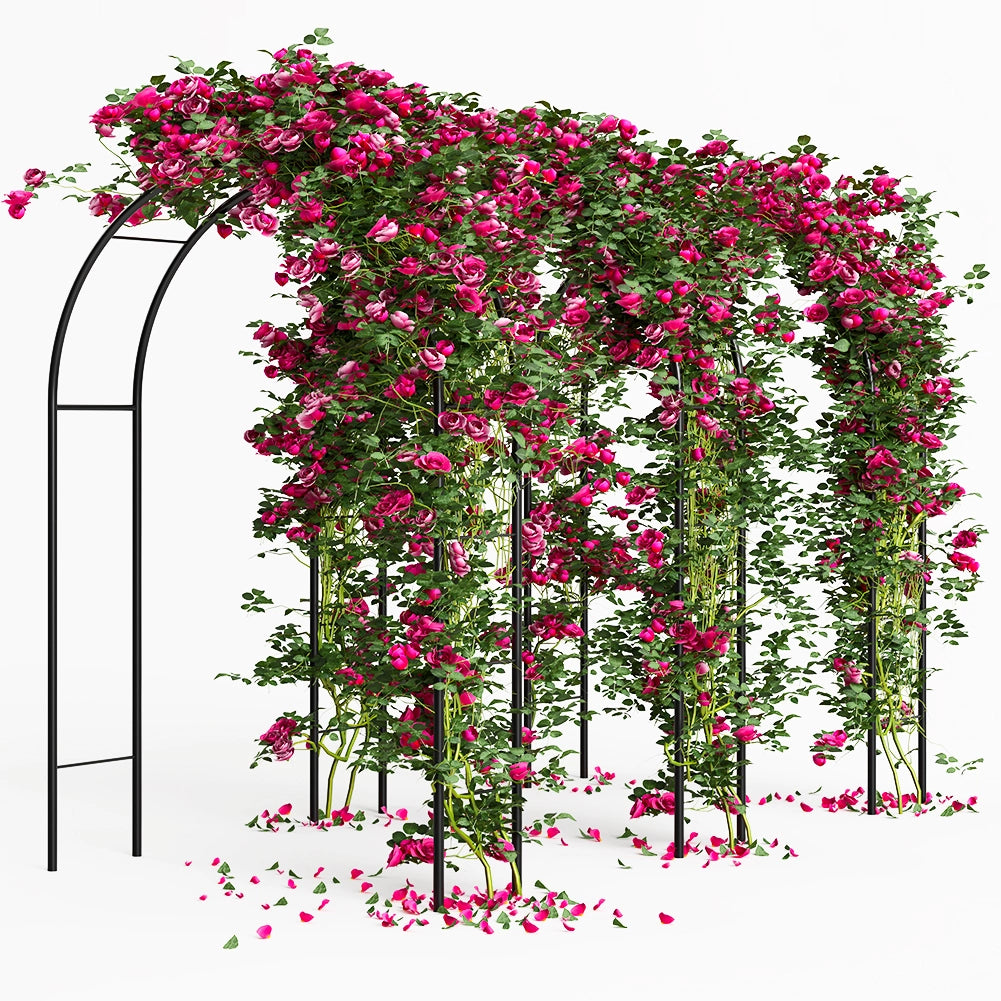 Arco da Giardino Supporto per Rose Piante Rampicanti in Metallo Altezza 240 cm