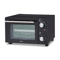 SOGO Forno Tostapane 10L 800W – Mini Forno Elettrico, Timer 30 Min, Temperatura 90-230°C, Doppio Vetro, Griglia e Teglia Incluse