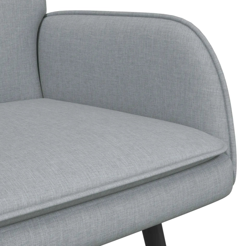 Divano a 2 Posti Grigio Chiaro 115 x 61 x 87 cm Tessuto