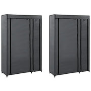 Armadi Pieghevoli 2 pz Grigi 110x45x175 cm in Tessuto cod mxl 76607
