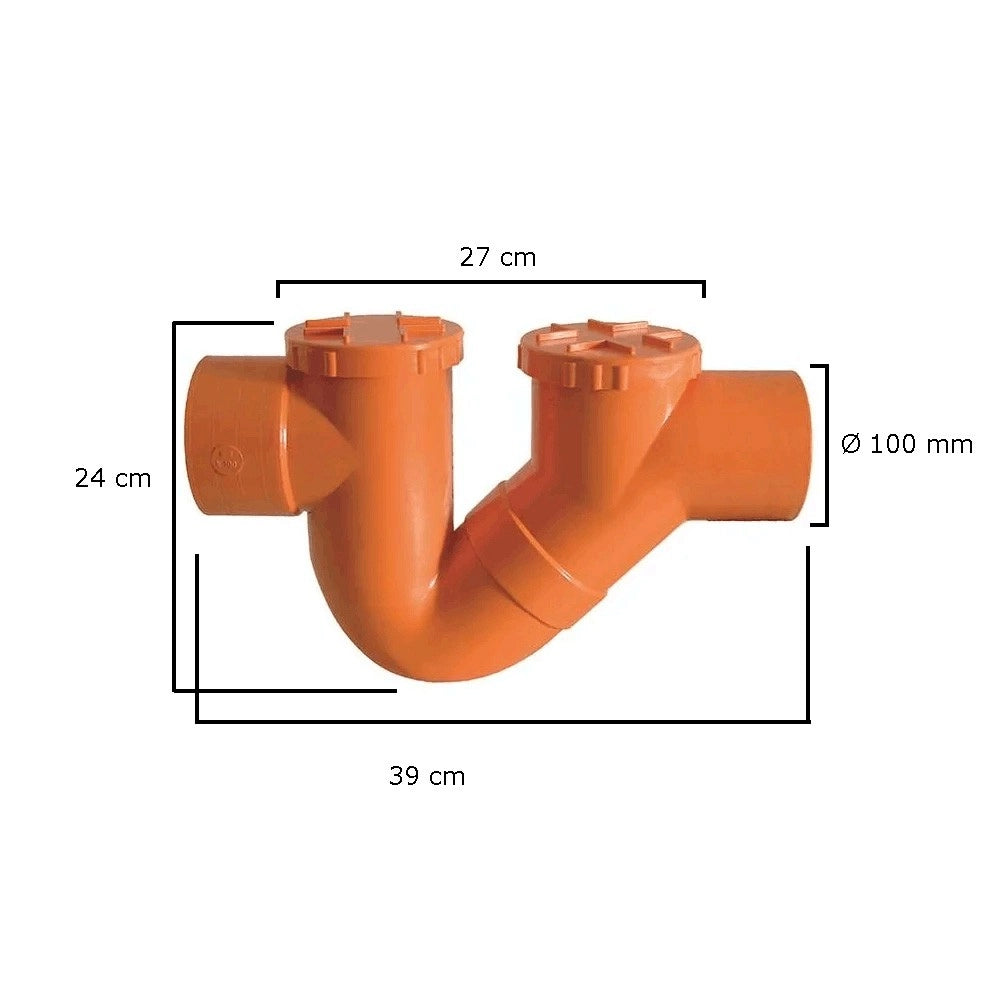 Sifone "italiana resine" ø100 in pvc