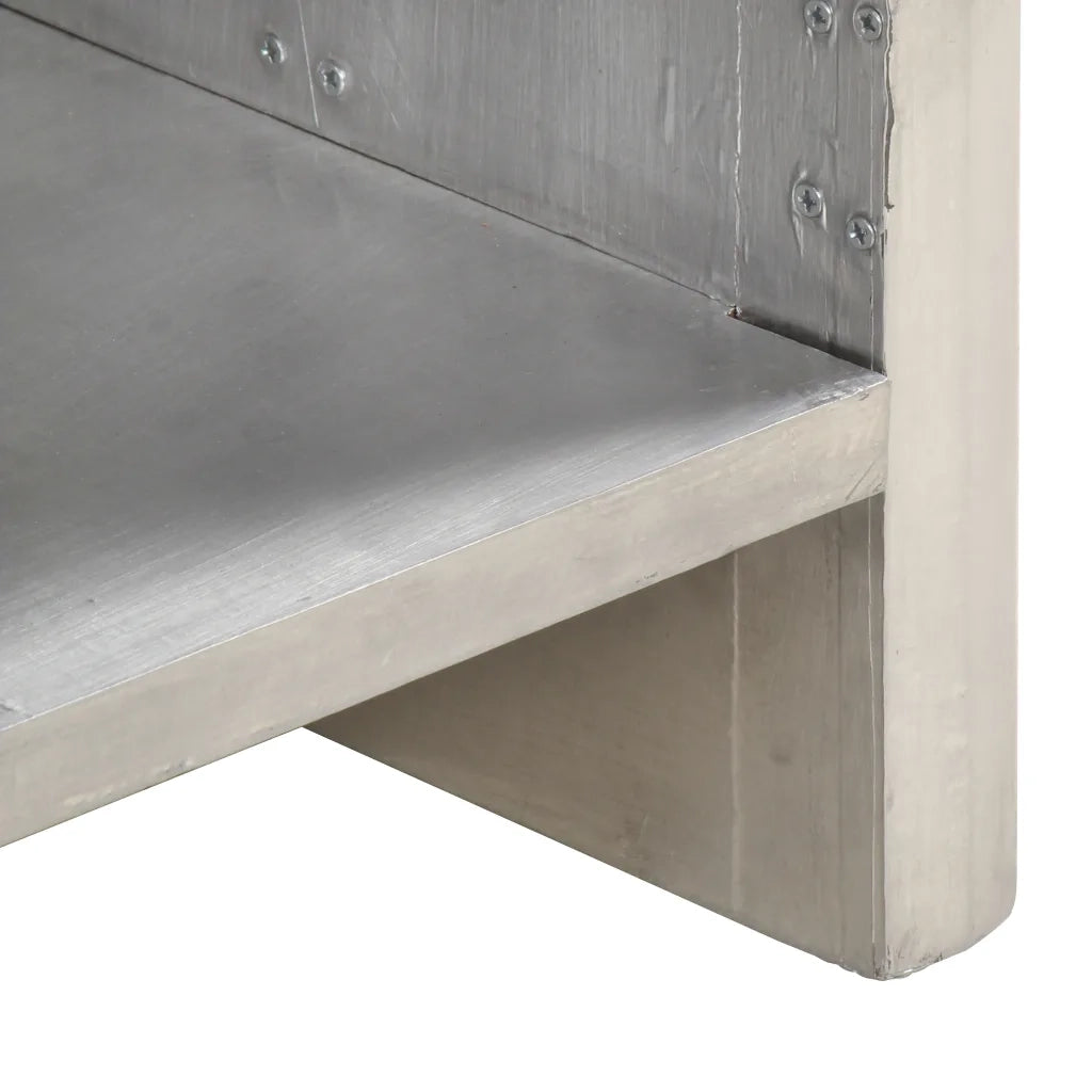 Credenza | Madia | Buffet da pranzo | Armadio da pranzo Stile Aviatore 110x35x75 cm in Metallo