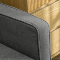 Divano 3 Posti Moderno in Tessuto Grigio con Vano Contenitore e Design Scandinavo, Grigio, 166.5x62x82cm