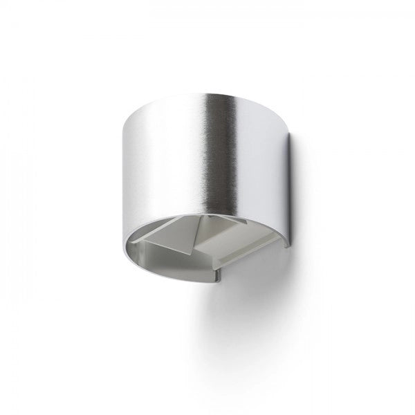Faretto applique TITO R da parete  alluminio spazzolato 230V LED 6W IP54  3000K