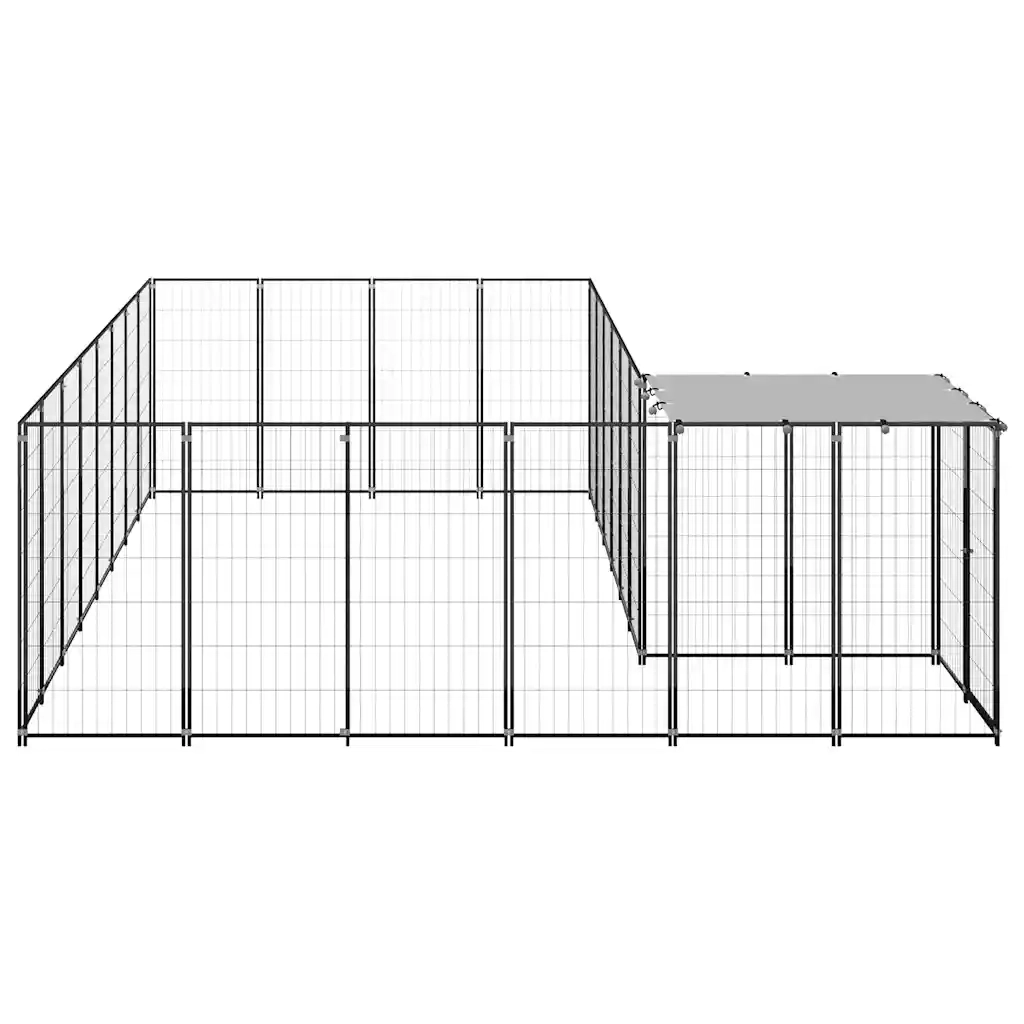 Gabbia per Cani Nera 10,89 mÂ² in Acciaio   cod mxl 52674