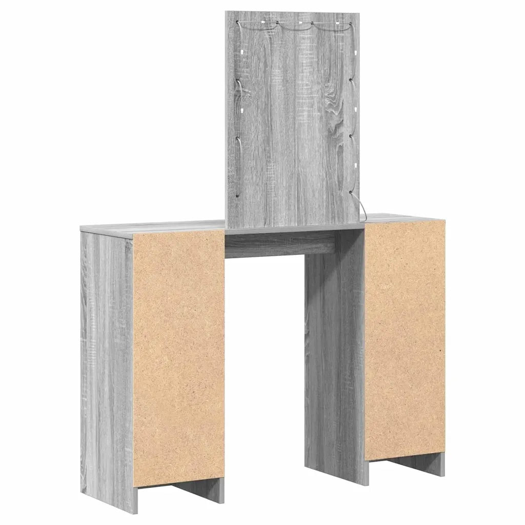 Tavolo da Trucco Grigio 102 x 33 x 135 cm Legno multistrato 865186