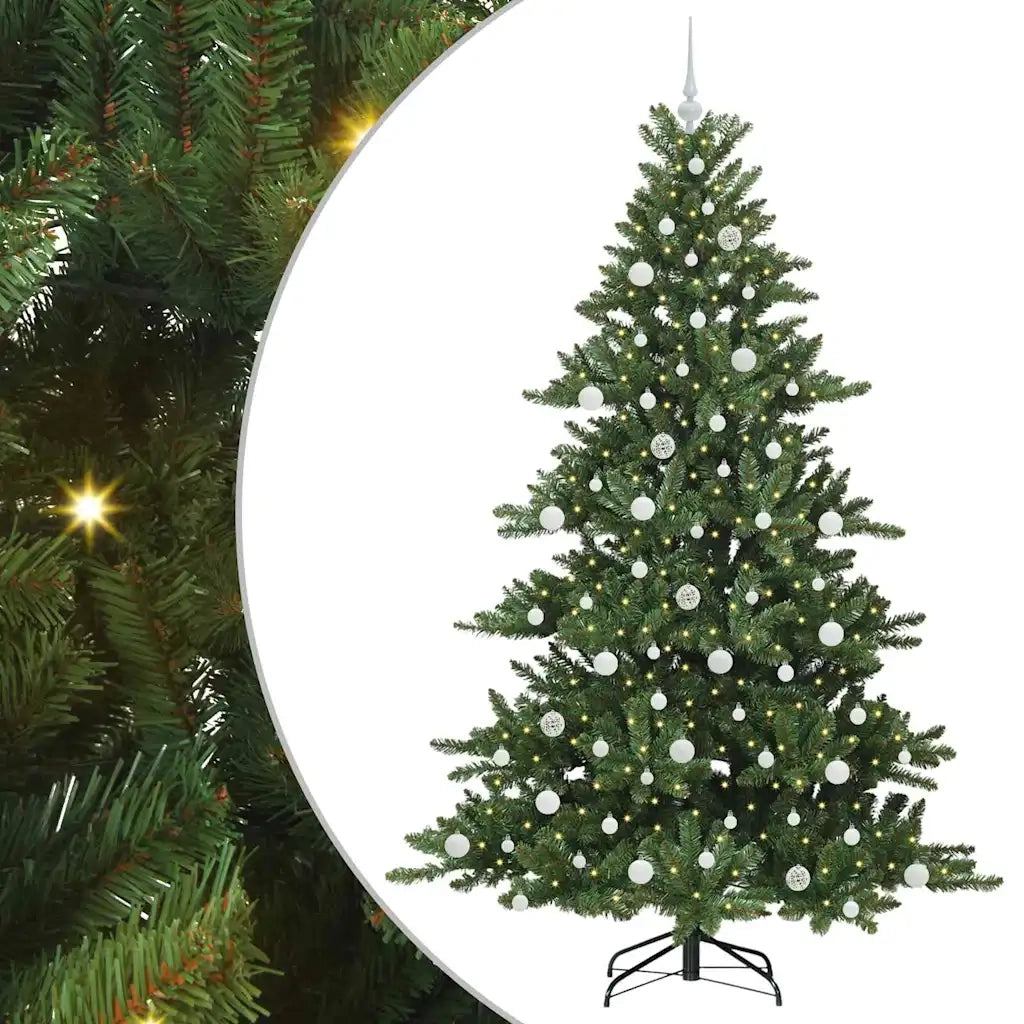 Albero di Natale Artificiale con Rami Pieghevoli Verde 210 cm 3397682