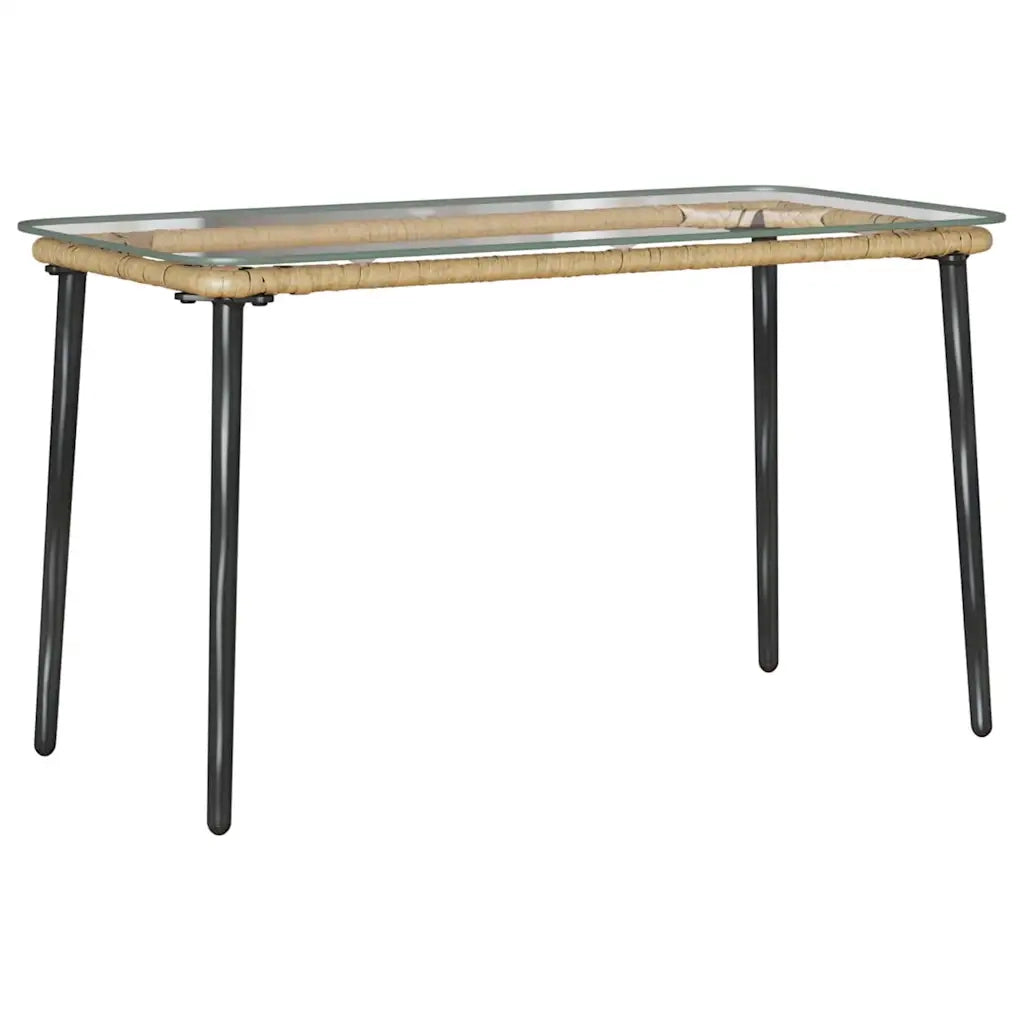 Tavolo da Giardino Naturale 80 x 40 x 45 cm polyrattan 42010365