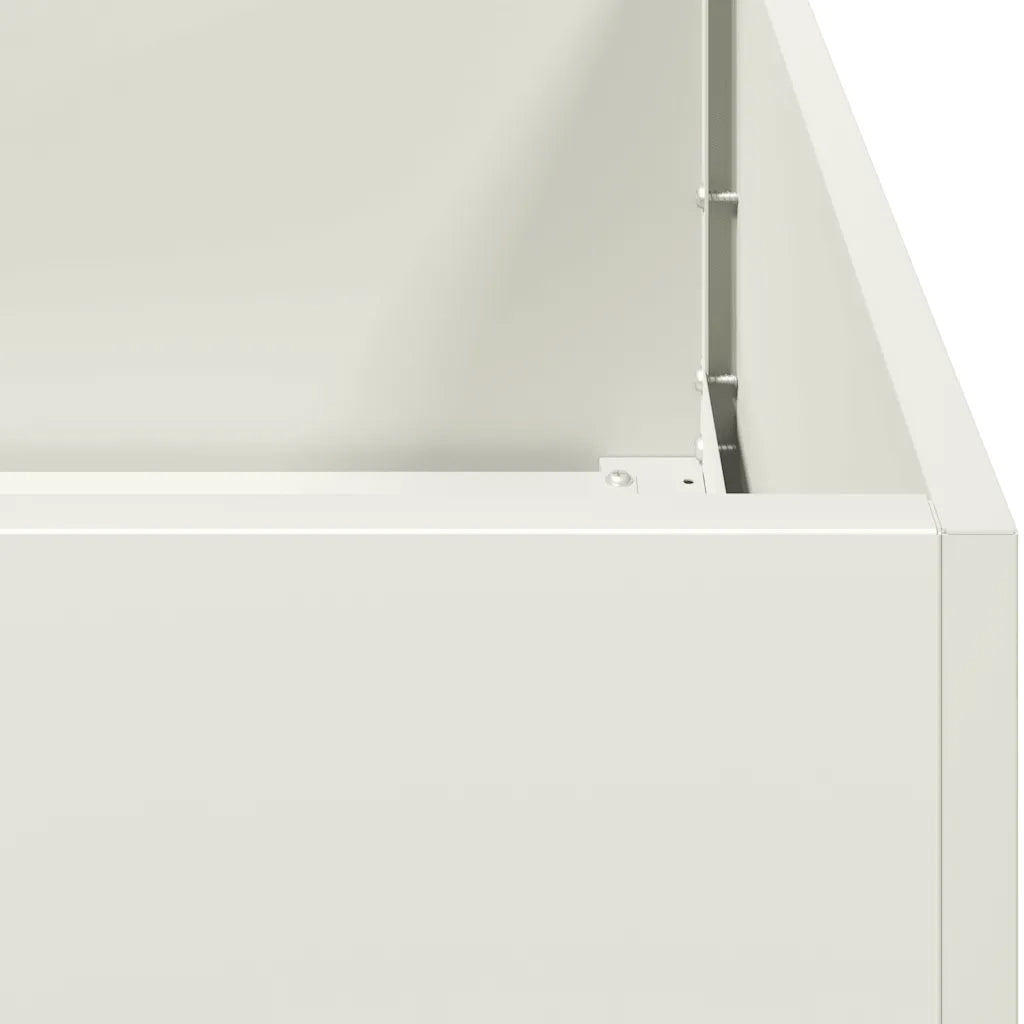 Fioriera Bianca 200x80x40 cm in Acciaio 860753