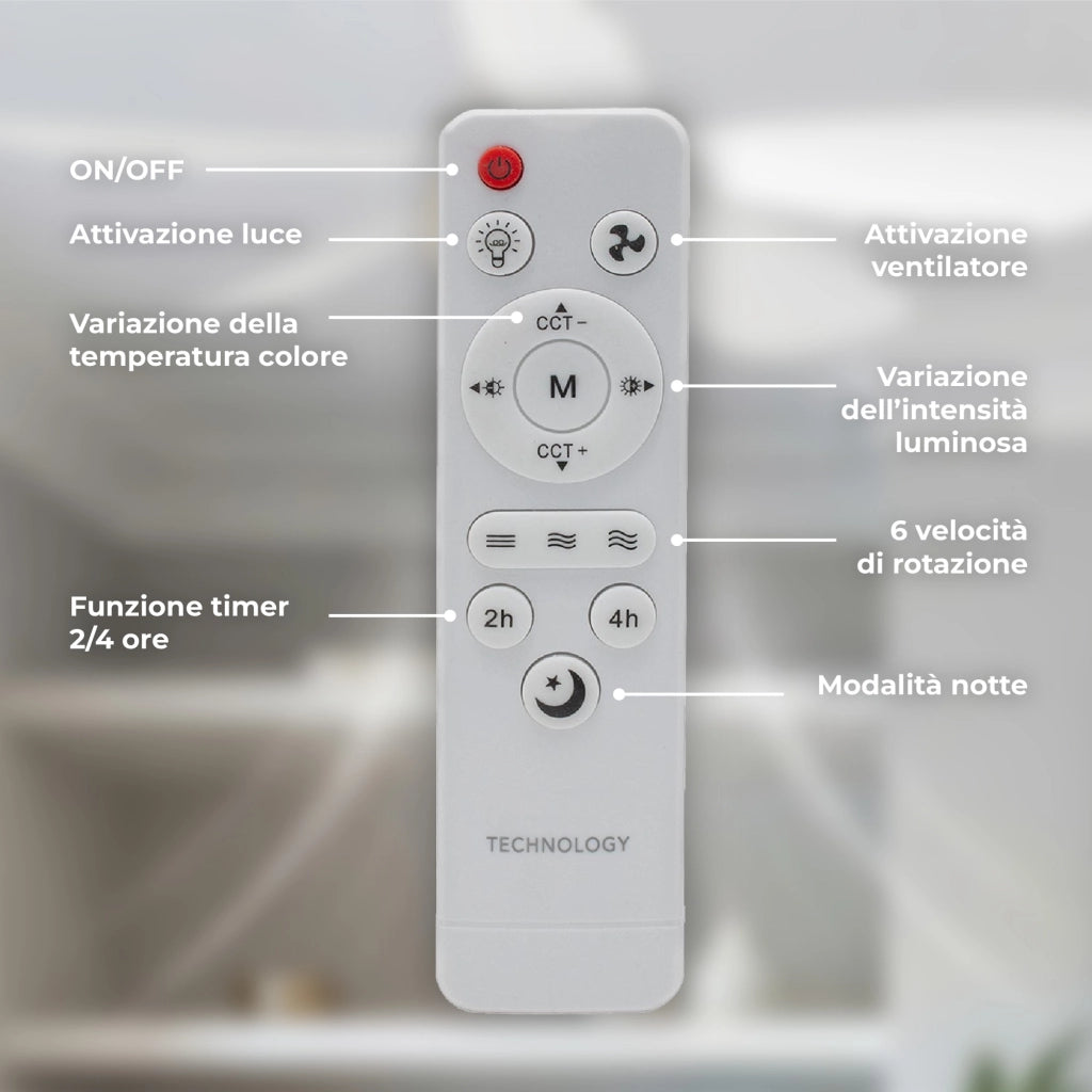 Lampadario Con Ventilatore da Soffitto con Luce LED E27 Avvitabile, Plafoniera con Ventola 2 in 1, Telecomando, 6 Velocità, Timer, Luce Dimmerabile 3000K-6000K, Silenzioso 51 cm