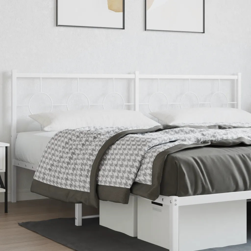 Testiera | Testata di Ricambio in Metallo Bianco 193 cm