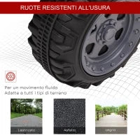 Quad Elettrico per Bambini con Batteria Ricaricabile 6V, Pulsante Acceleratore, Età 18-36 Mesi, 70x42x45cm, Rosso