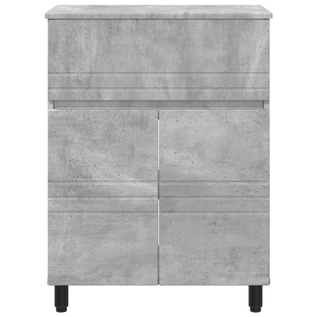 Mobiletto da bagno Grigio Cemento 60 x 35 x 80 cm 889418