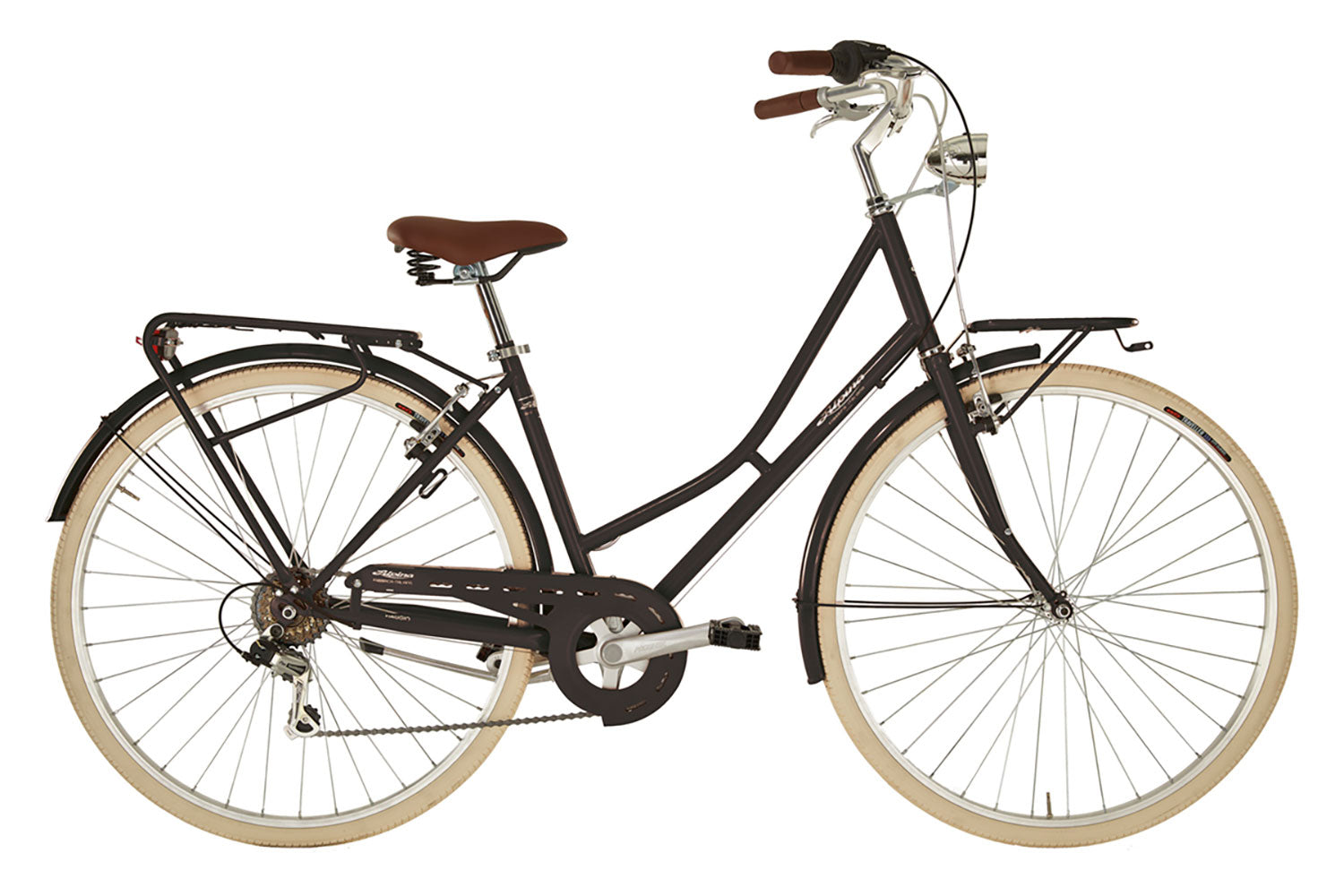 Bicicletta City da Donna 28" Design Vintage Cambio 6V Shimano Freni V-Brake Viaggio Nero