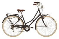 Bicicletta City da Donna 28" Design Vintage Cambio 6V Shimano Freni V-Brake Viaggio Nero