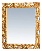 Biscottini Specchiera da parete verticale/orizzontale in legno finitura foglia oro anticato L94xPR6,5xH114 cm Made in Italy