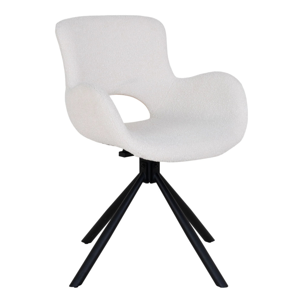 Set di 2 Sedie Amorim, Bianco, Tessuto, 58x59x82,5 cm