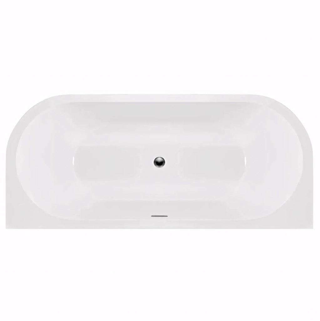 Vasca Bagno A Parete Capri 170cm Copritappo rame spazzolato