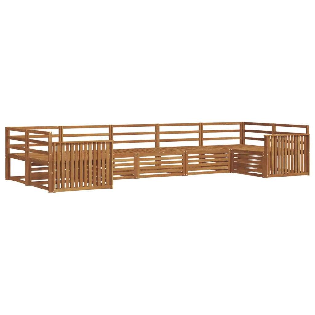 Set divani 7 pcs Naturale Legno di Acacia Massello 3374054