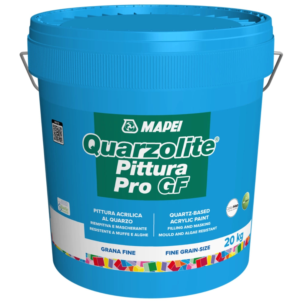 Quarzolite pittura pro gf mapei resistente per esterni e interni *** formato 20 kg, confezione 1