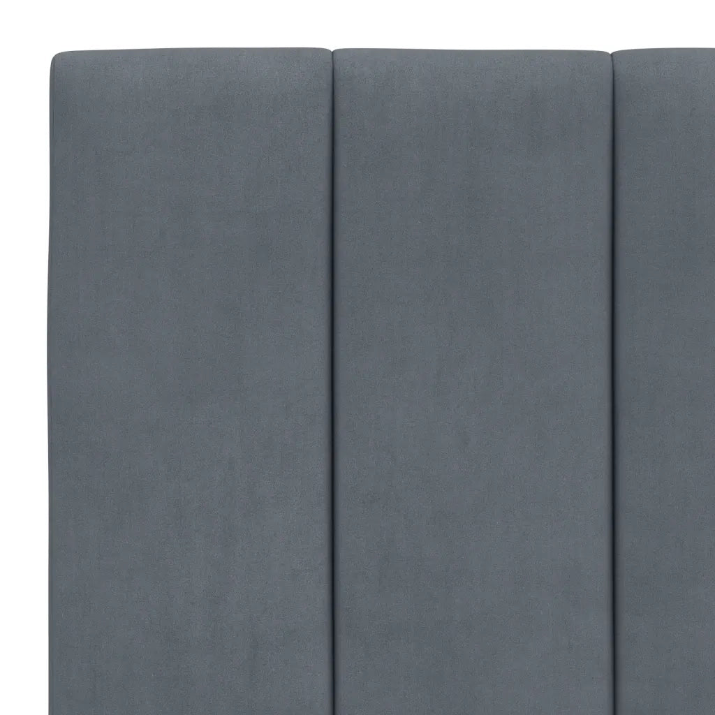 Letto con Materasso Hanko Grigio Scuro 90x190 cm in Velluto 3208569