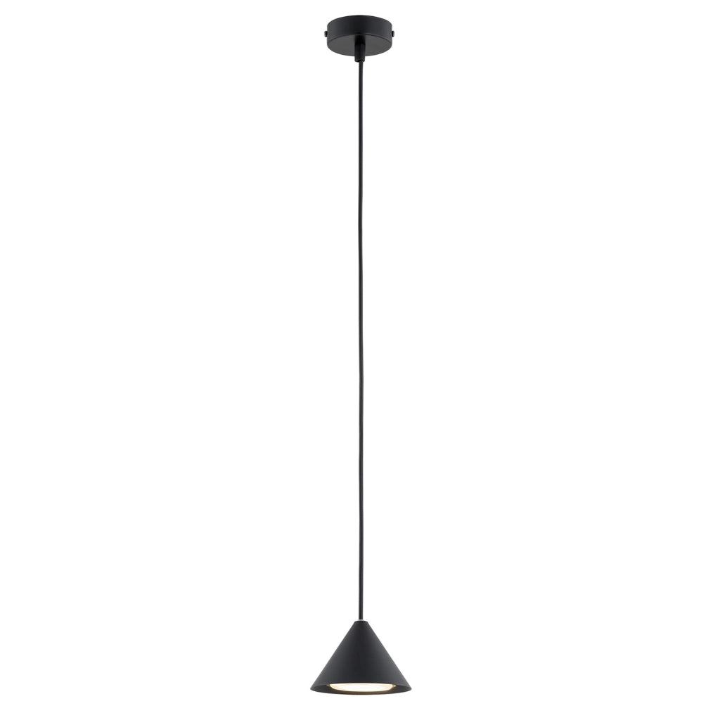 Sospensione Minimal Skadi 1 Luce In Acciaio Nero