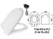 SEDILE WC IN TERMOINDURENTE LUNA 2 BIANCO CERNIERE INOX H057 coprivaso copriwater SANIPLAST