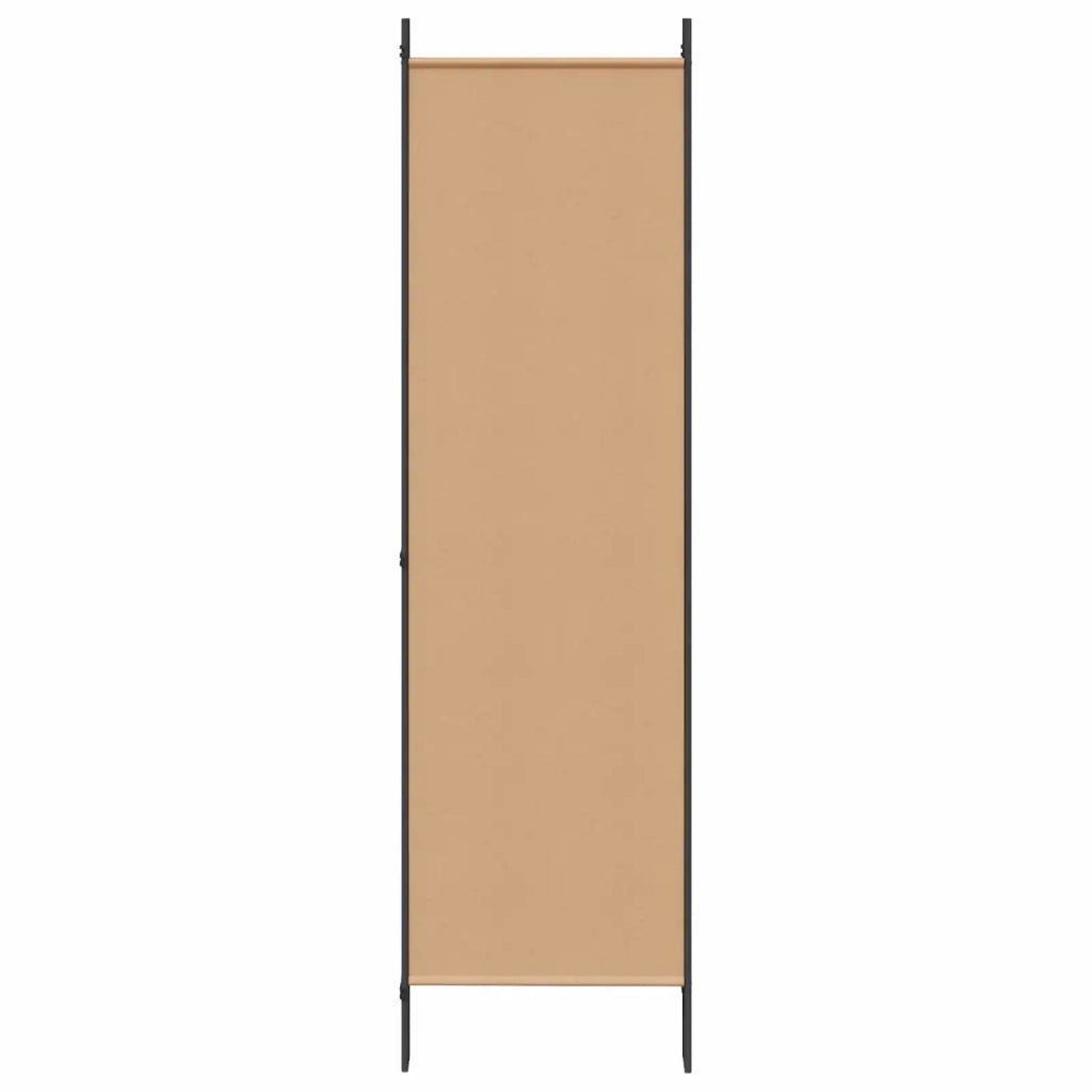 Paravento a 5 Pannelli Beige 250 x 180 cm Tessuto