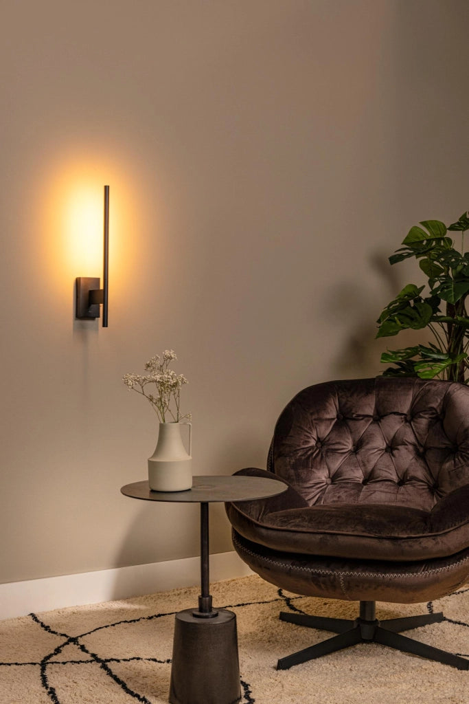 Applique da parete FINAN LED 6W nero alluminio Lucide