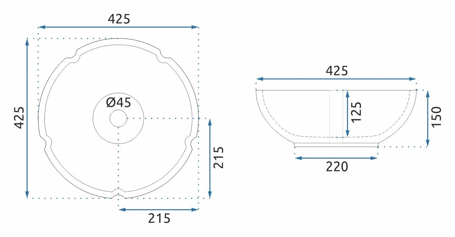 Lavabo Da Appoggio Rea Felicia