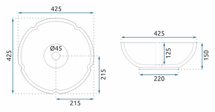 Lavabo Da Appoggio Rea Felicia