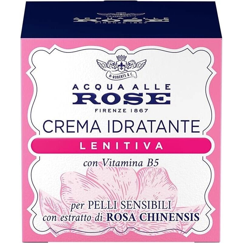 ACQUA ALLE ROSE CREMA VISO IDRATANTE LENITIVA CON ESTRATTO DI ROSA CHINENSIS 50 ML E VITAMINA B5