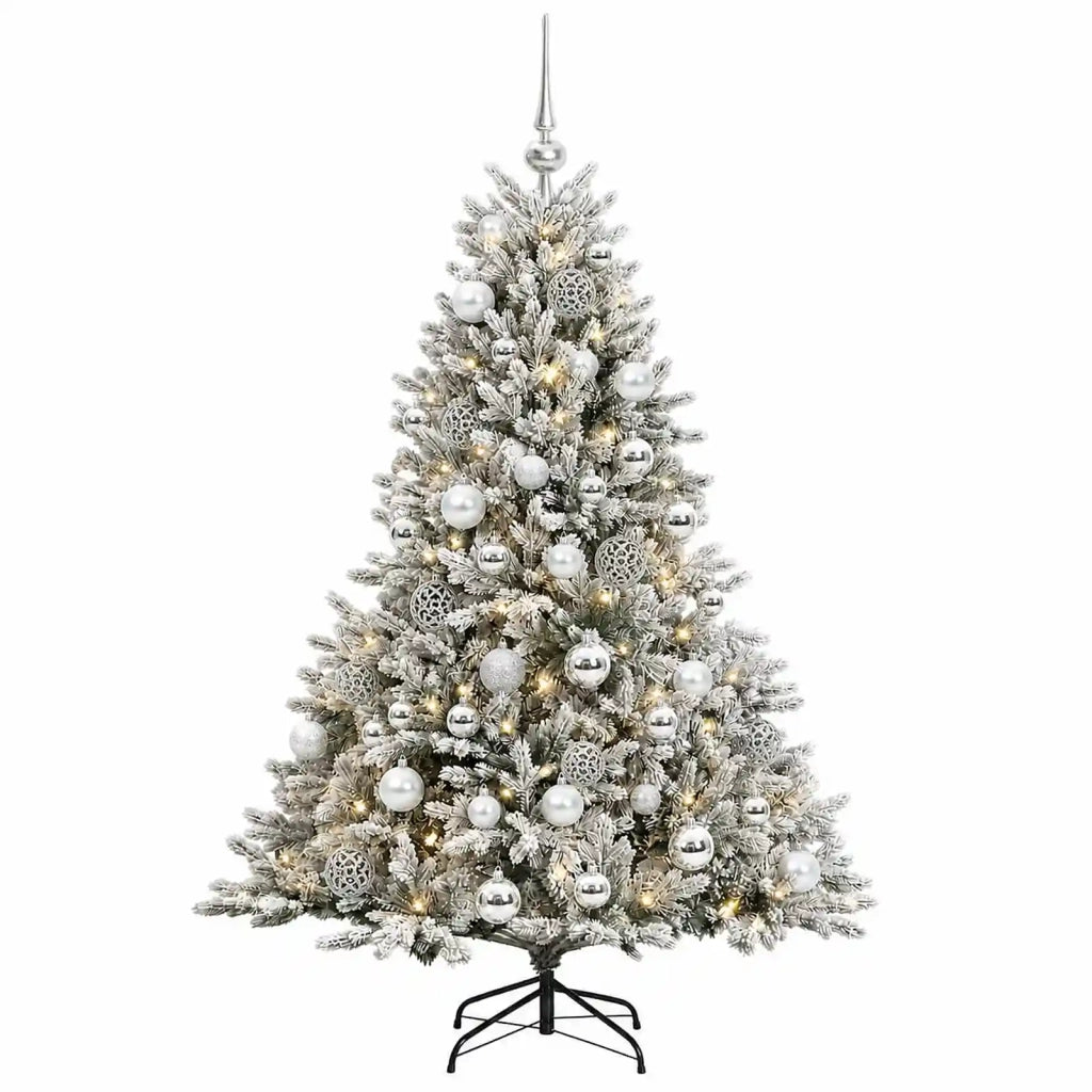 Albero di Natale artificiale con palline 150 cm 150 LED 3465946