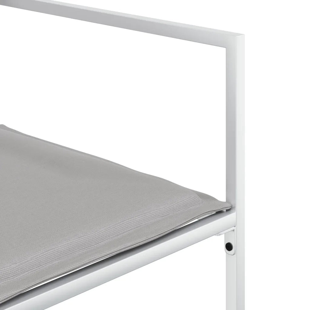Set da Pranzo da Giardino 17 pz con Cuscini Bianco in Textilene 3295097
