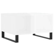 Tavolino salotto | Tavolino da caff¨¨ | Tavolino da Soggiorno Bianco Lucido 60x50x36,5 cm Legno Multistrato