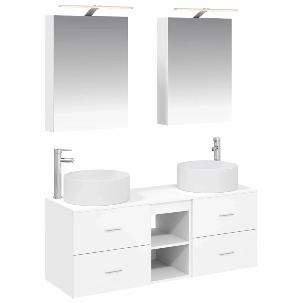 Set di mobili per il bagno 5 pcs Bianco 3407071