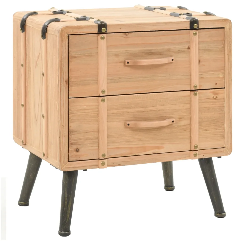 Comodino in Legno Massello di Abete 50x35x57 cm cod mxl 49054
