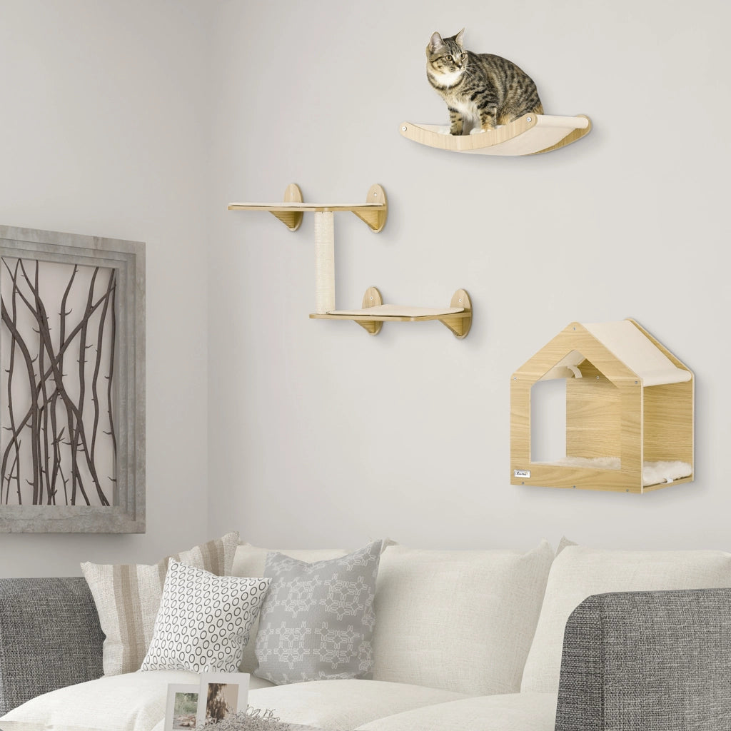 Letto per Gatti con Scaffale Amaca e Tiragraffi ¨C zephmum ¨C Roble