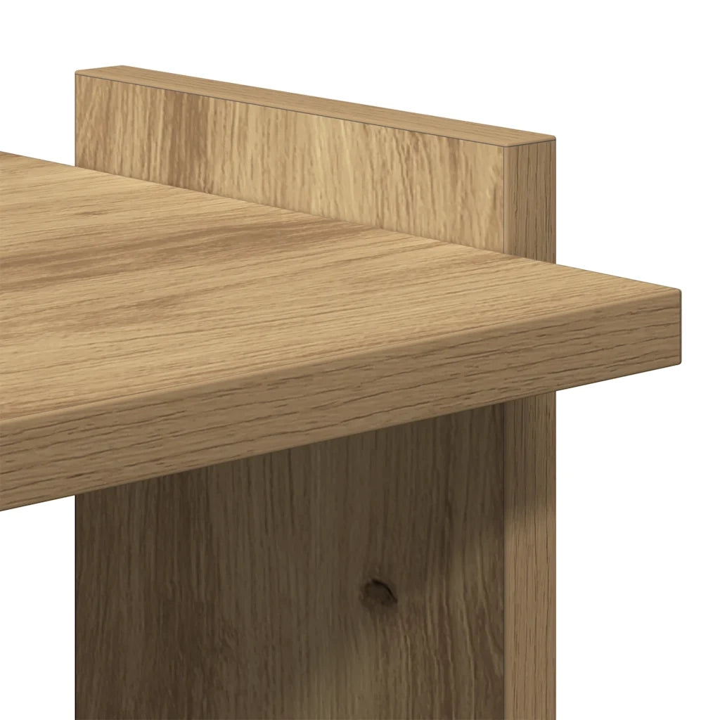Libreria a 3 Ripiani Rovere Artigianale 60x30x120 cm Truciolato