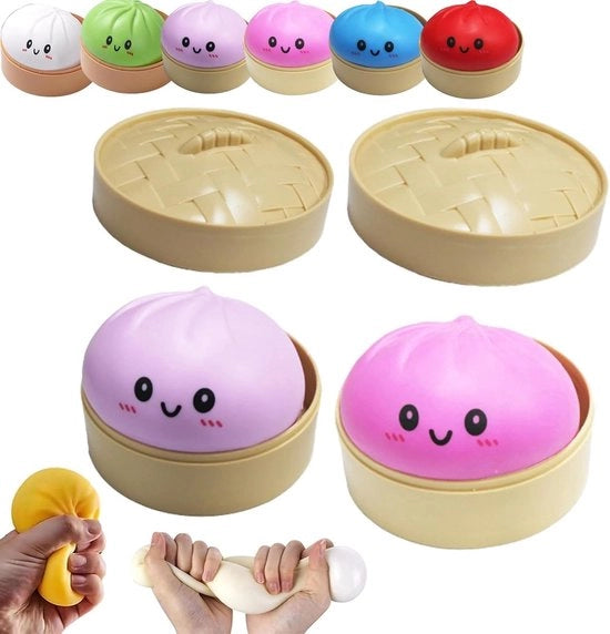 Due pezzi di Squishy Cosaletta - articoli da fidget - Giocattoli per ridurre lo stress - Senza contenuto alimentare - Fidget sensoriale - Giocattoli per ridurre lo stress - Giocattoli decompressivi - modello Squishy Cosaletta - colore Rosa/Blu