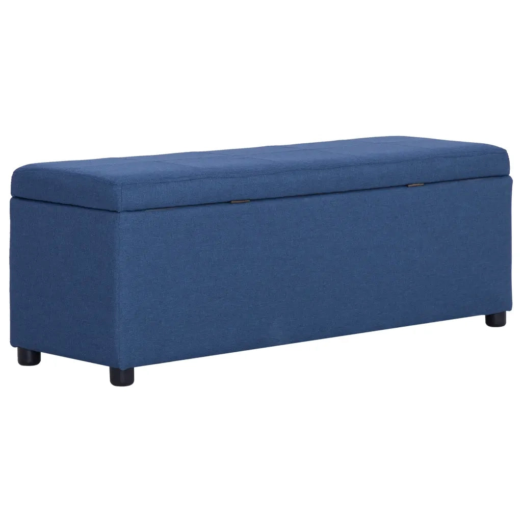 Panca con Vano Portaoggetti 116 cm Blu in Poliestere 281321
