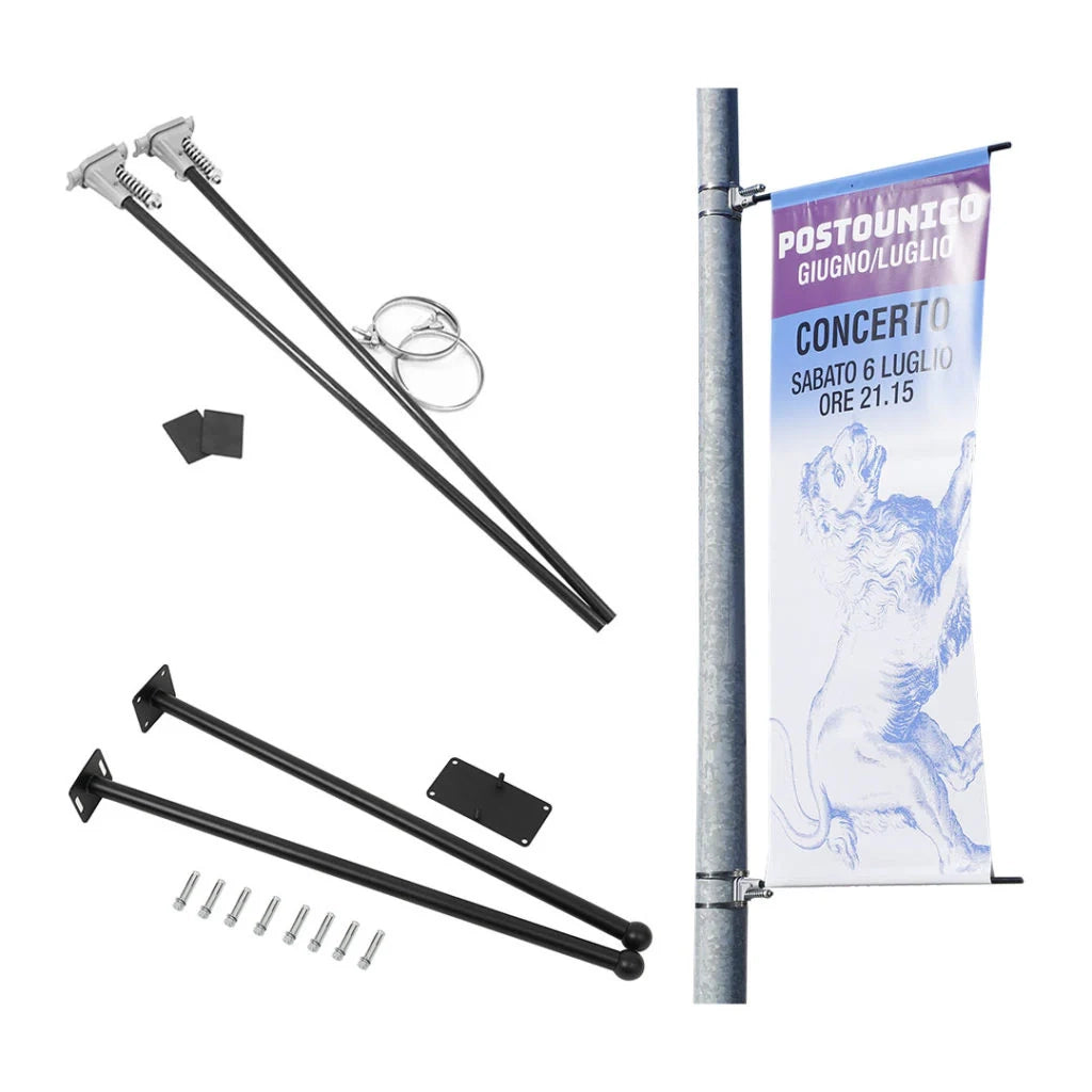Porta Banner per pali e da parete - Solo Stampa per Pali
