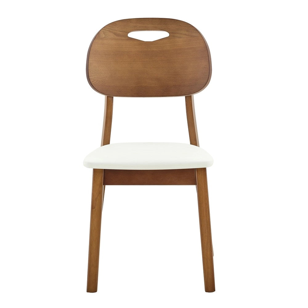 Set 2 Sedie da Pranzo Imbottite con Schienale Ovale ¨C MINIMAL ¨C Legno, Cucina e Soggiorno
