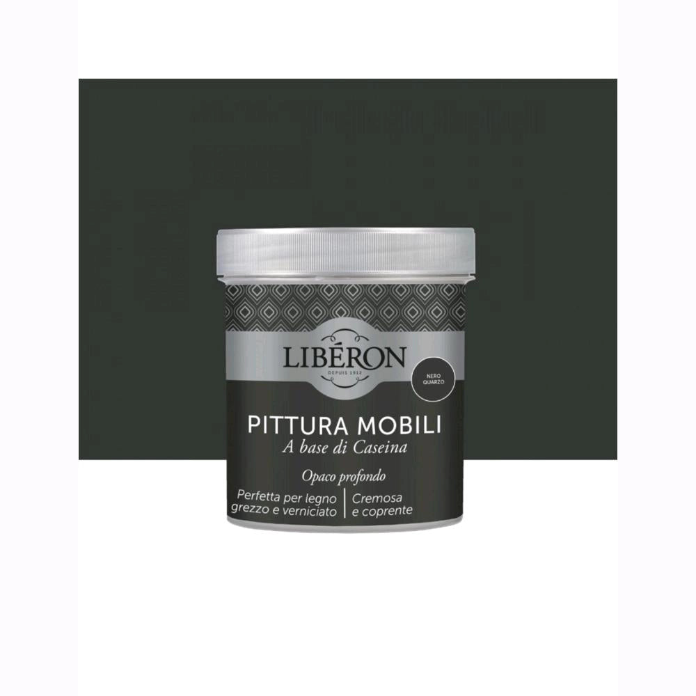 Liberon Pittura Vernice per Mobili alla Caseina Colore Nero Quarzo 500 ml