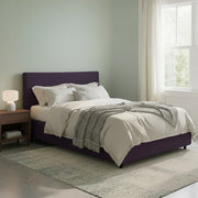 Crewe, Letto Matrimoniale Sfoderabile Made in Italy, Viola