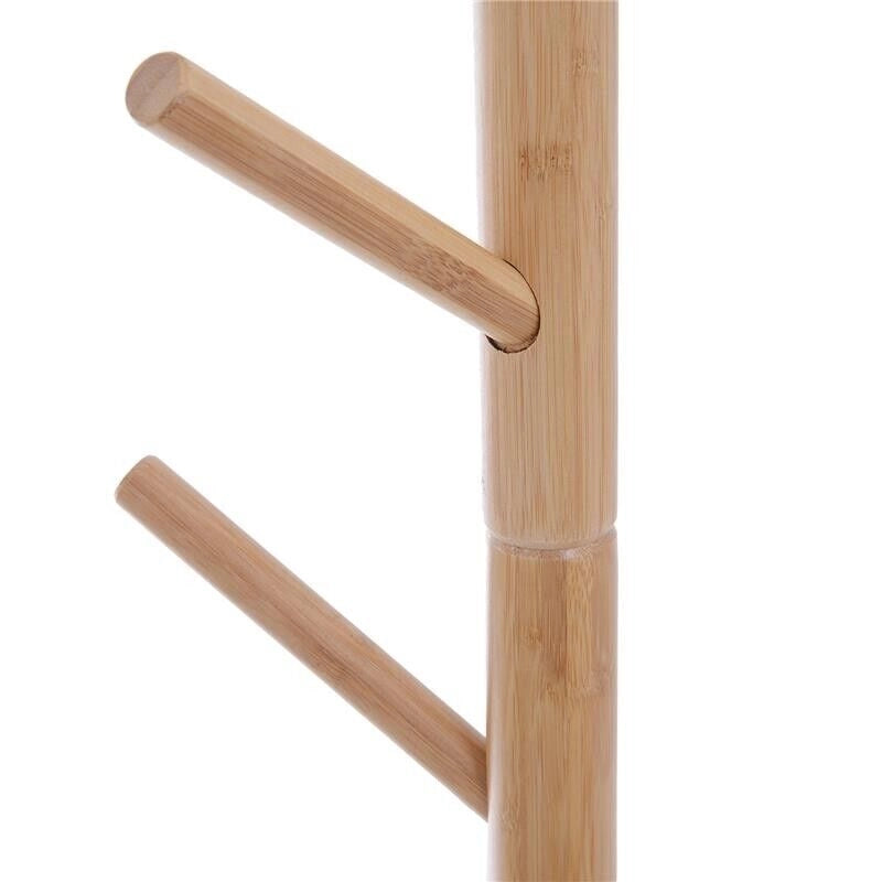 PANCA CON APPENDIABITI IN BAMBÙ 80 X 30 X 180 CM COLORE BIANCO E LEGNO