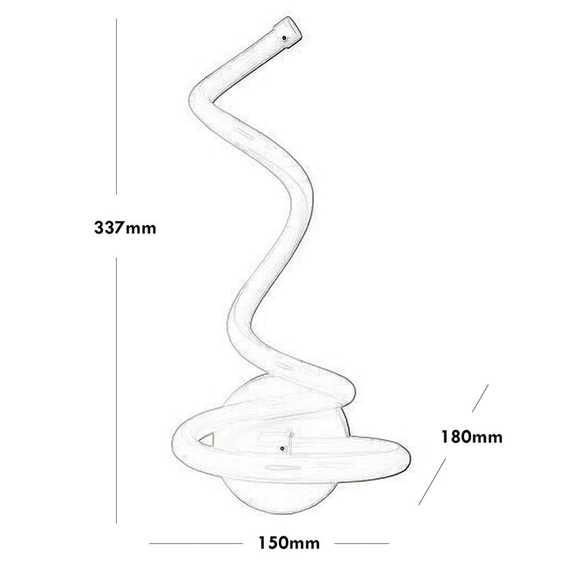 APPLIQUE LAMPADA DA PARETE A SPIRALE PER INTERNO LED LUCE CALDA 3000K 12W