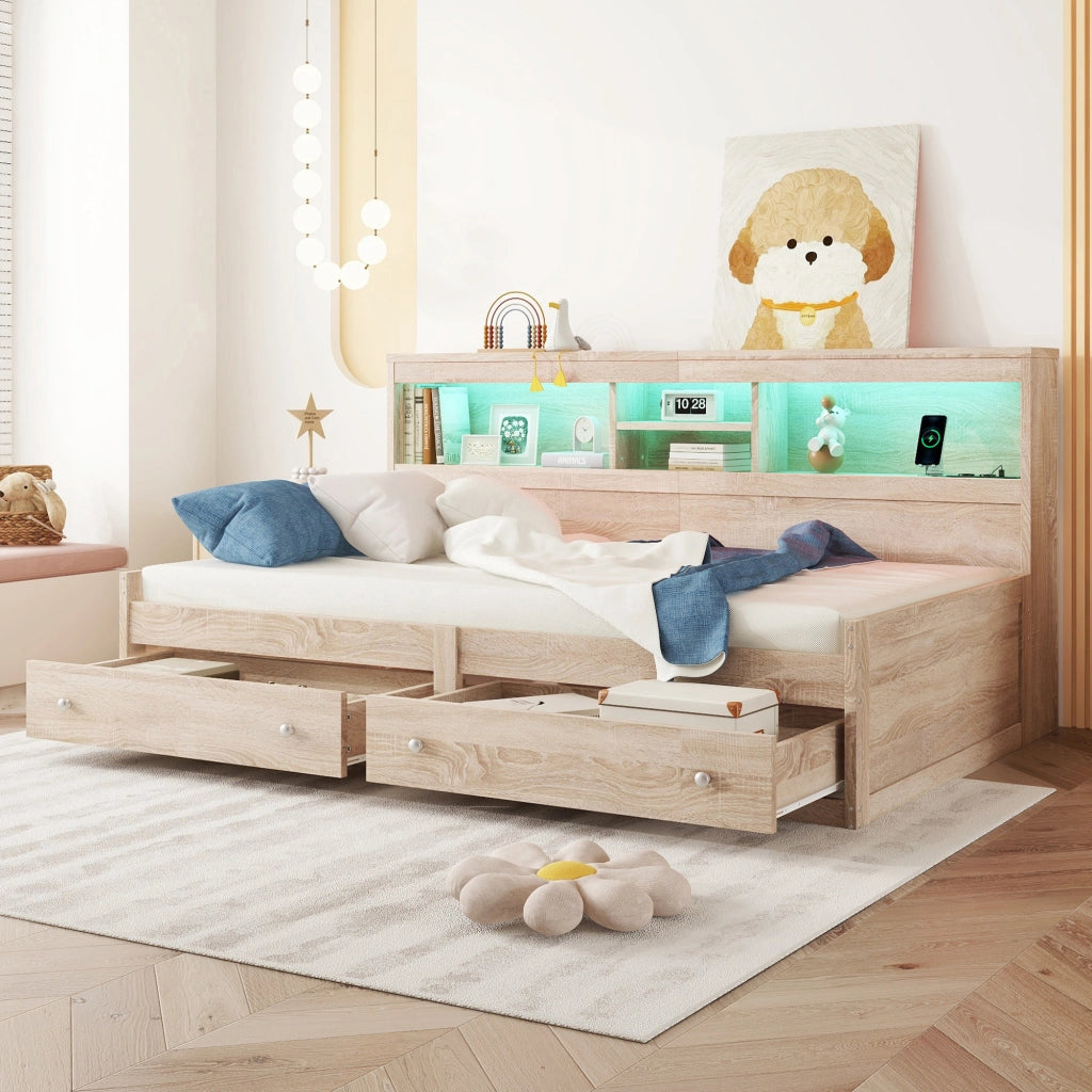 Letto giorno con funzione divano letto in truciolare 90x200 cm