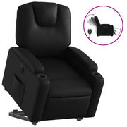 Poltrona | Sedia Relax Alzapersona Reclinabile Elettrica Nera in Similpelle